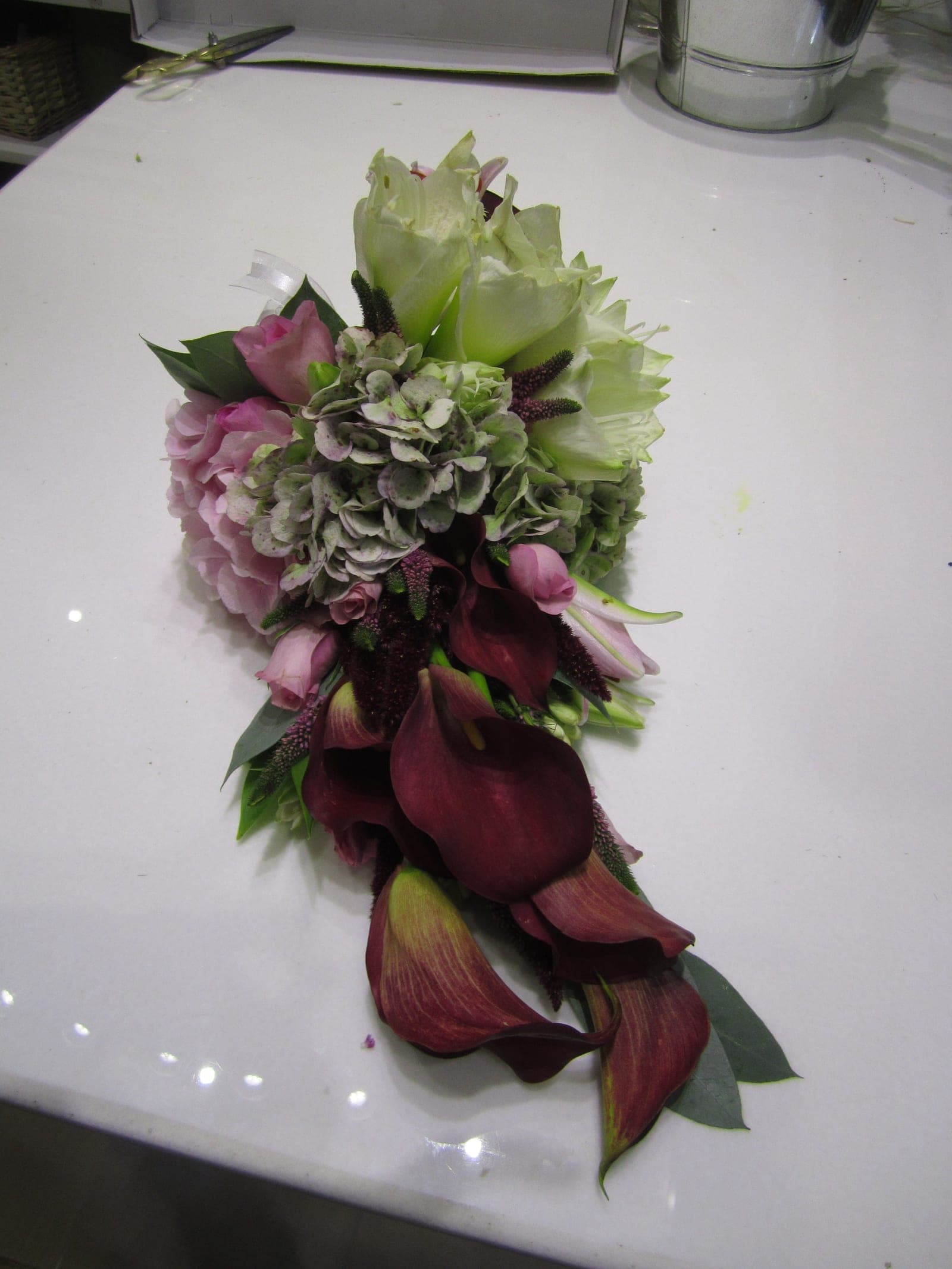 Bridal bouquet detail